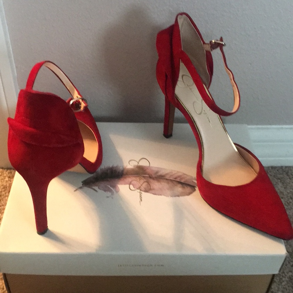 Red Jessica Simpson Pumps